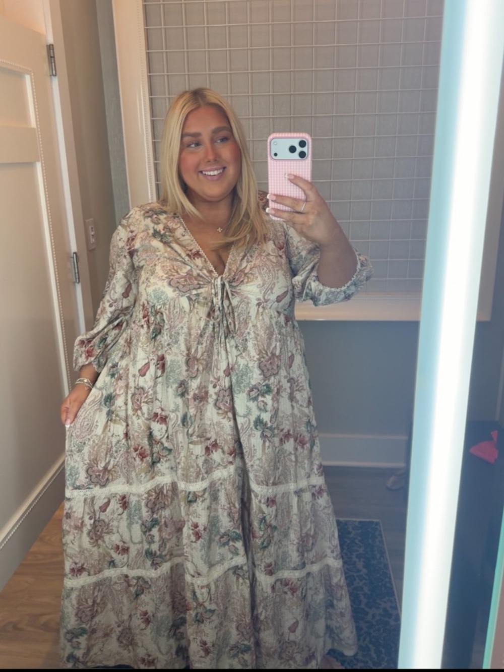 torrid Cream Floral Sleeveless Maxi Dress